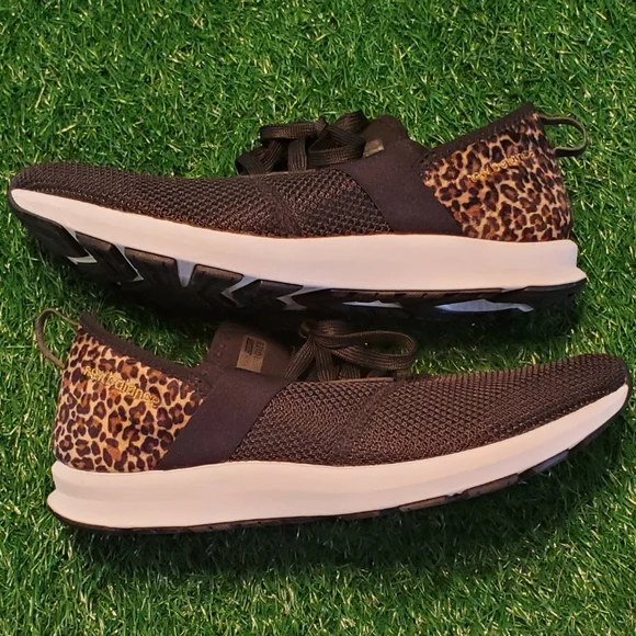 New Balance FuelCore Nergize Black Leopard Accent Print Slip-On Sneakers Size 10 - Picture 4 of 12